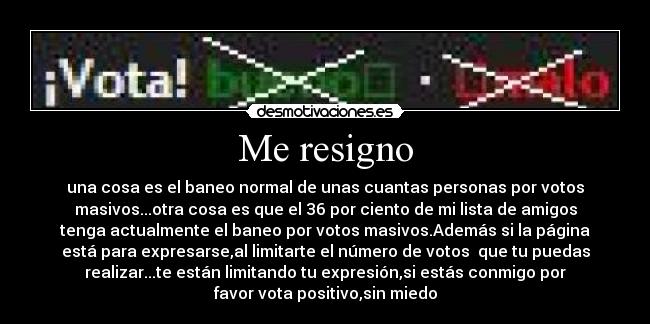 Me resigno -