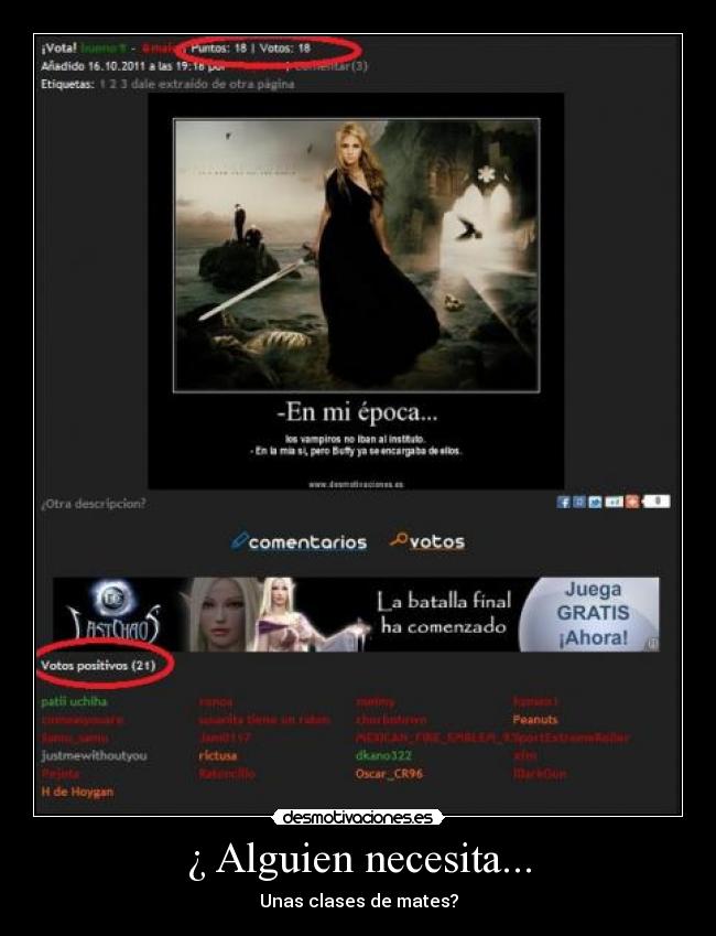 ¿ Alguien necesita... - Unas clases de mates?