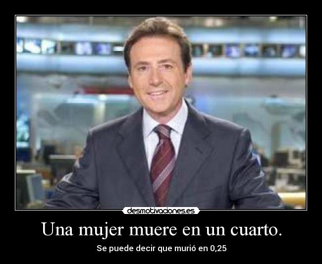 Una mujer muere en un cuarto. -