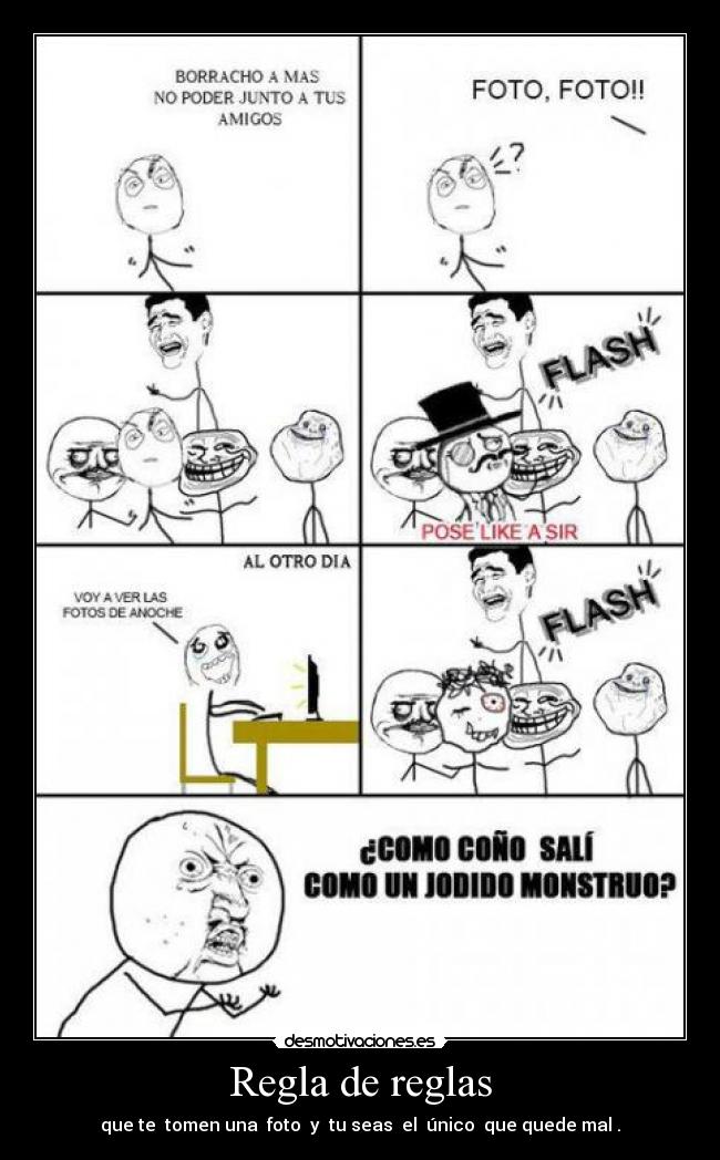carteles regla reglas desmotivaciones