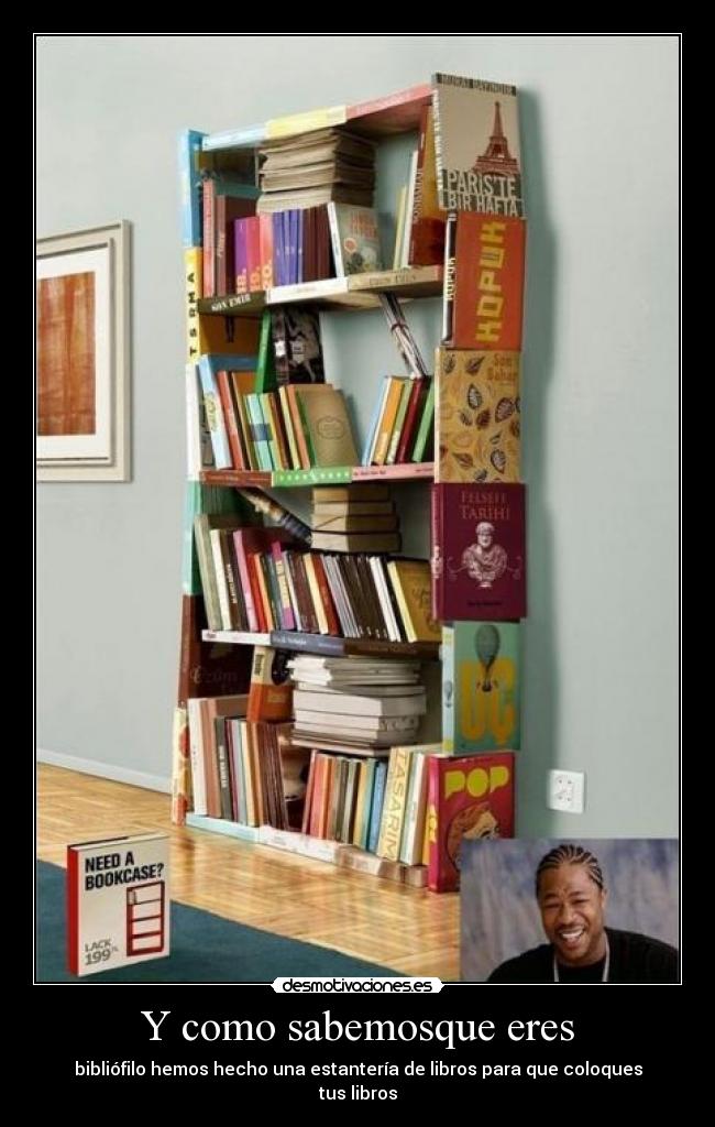 Y como sabemosque eres - bibliófilo hemos hecho una estantería de libros para que coloques tus libros