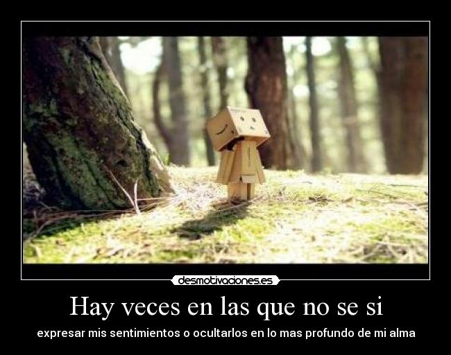 Hay veces en las que no se si -