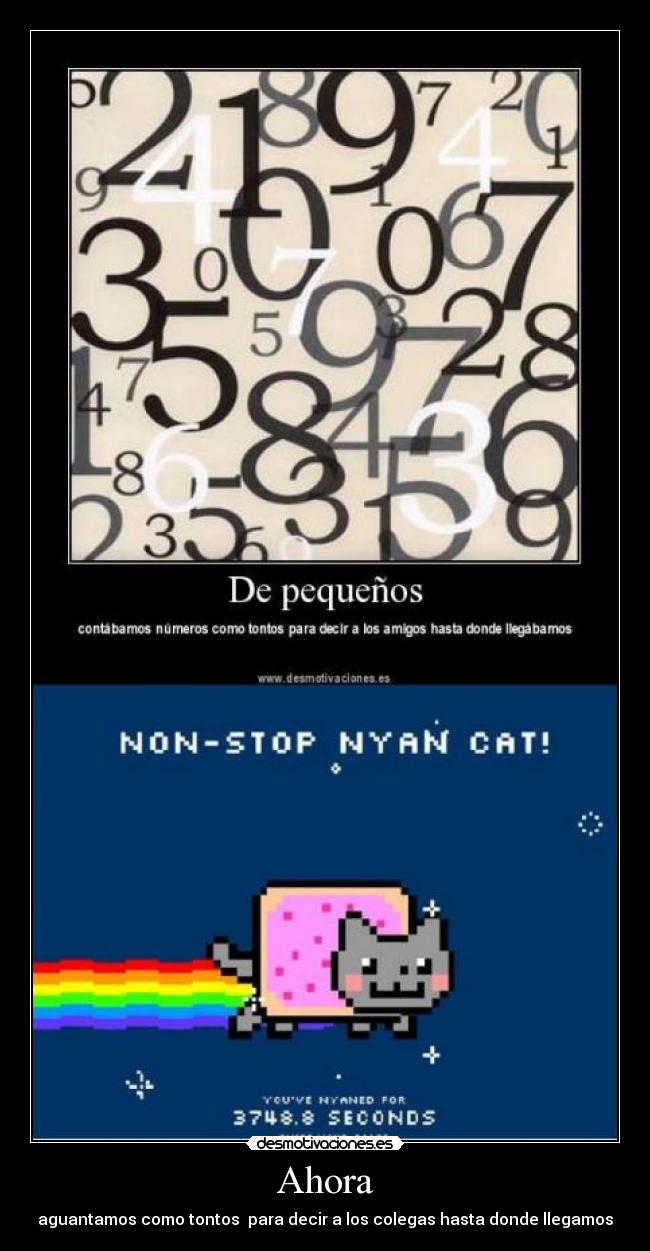 Ahora - aguantamos como tontos para decir a los colegas hasta donde llegamos