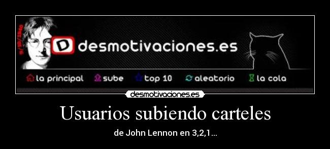 Usuarios subiendo carteles -