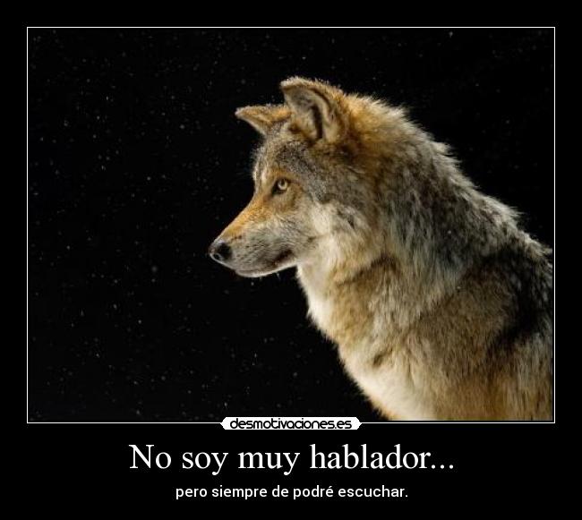 No soy muy hablador... - 