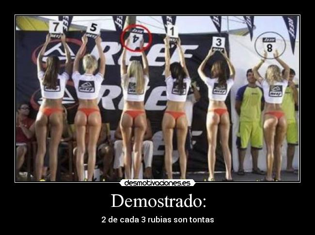 Demostrado: - 2 de cada 3 rubias son tontas