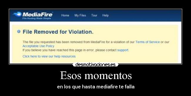 carteles mediafirefallaborrado desmotivaciones