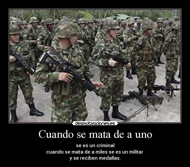 Cuando se mata de a uno -