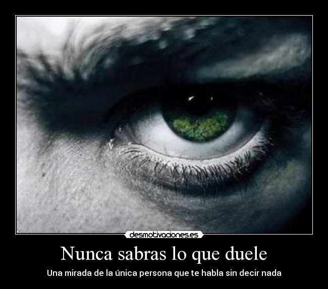 Nunca sabras lo que duele - 