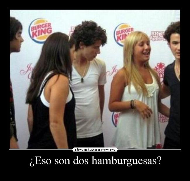 ¿Eso son dos hamburguesas? -