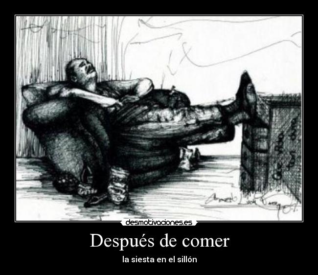 Después de comer - la siesta en el sillón
