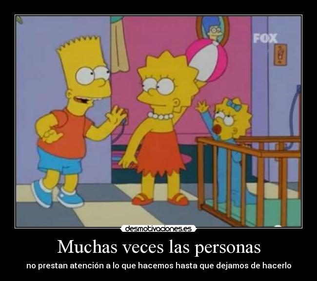 Muchas veces las personas -