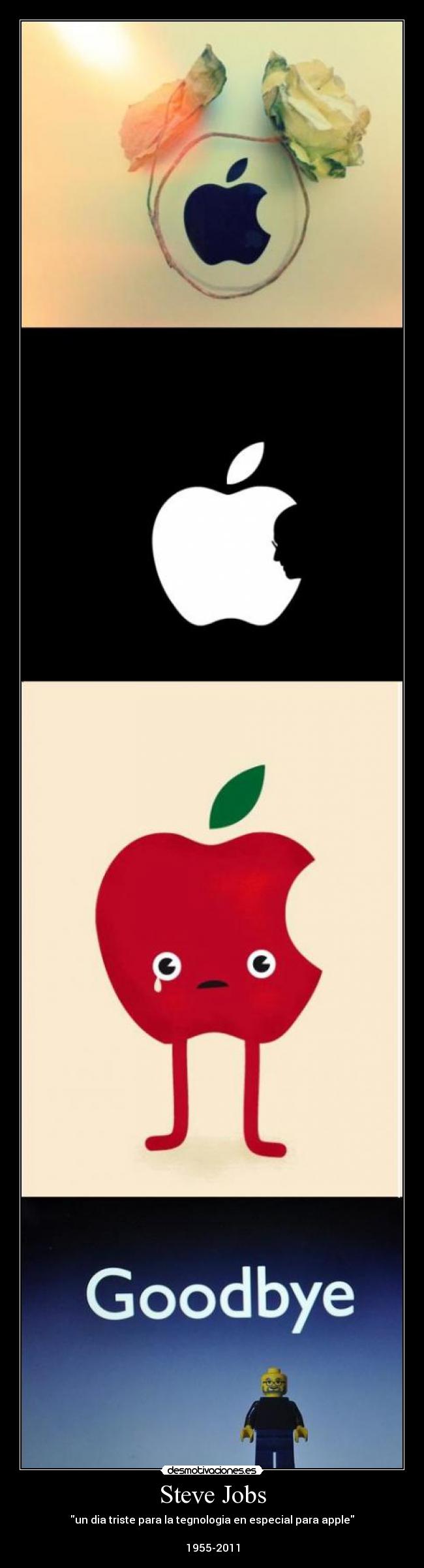 carteles steve jobs muerte apple tegnologia luto ciencia genio maestro ipod desmotivaciones