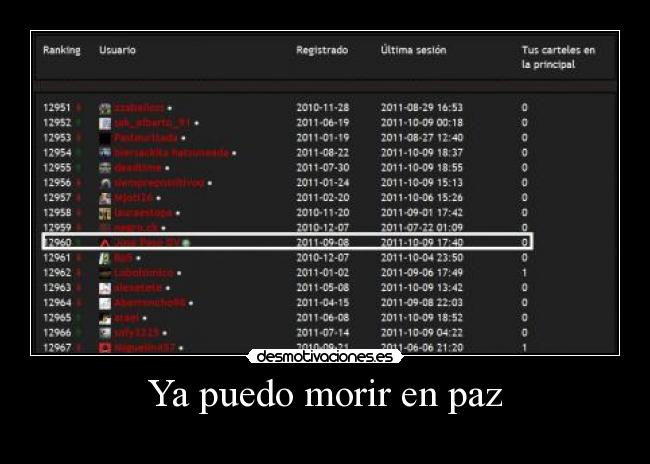 Ya puedo morir en paz - 