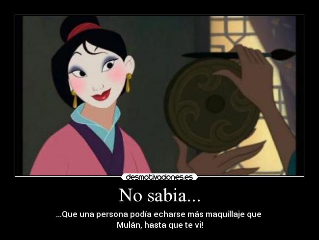 No sabia... - 