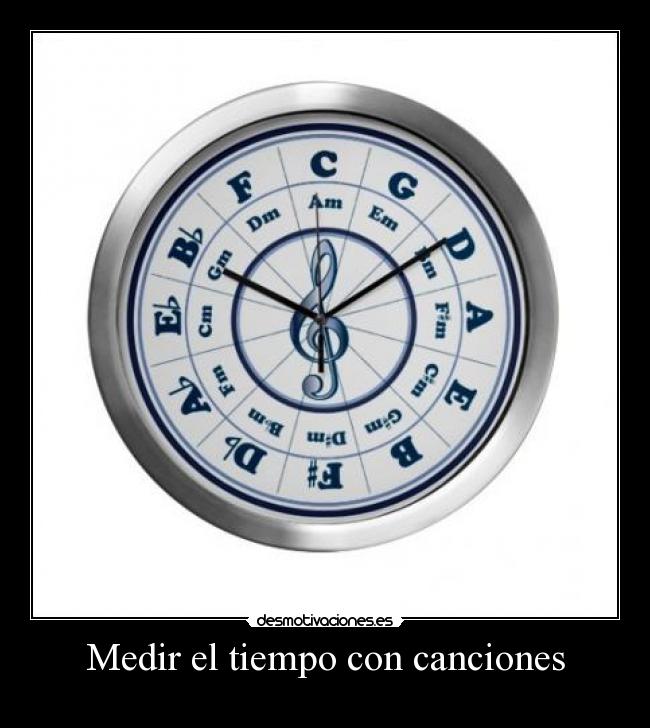 Medir el tiempo con canciones -
