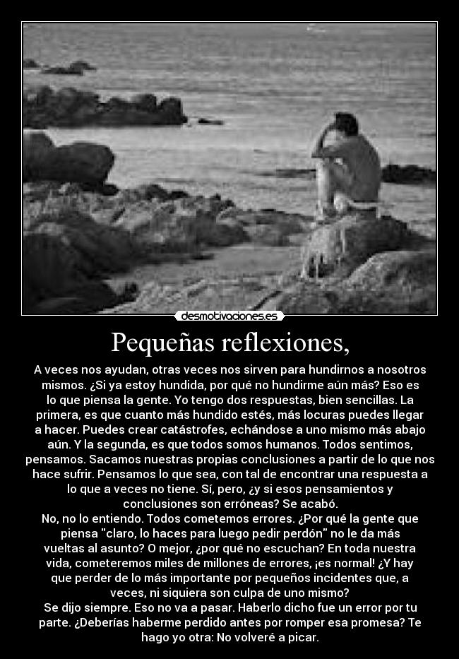 Pequeñas reflexiones, - 