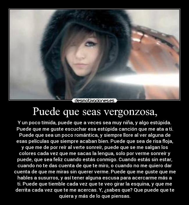 Puede que seas vergonzosa, - 
