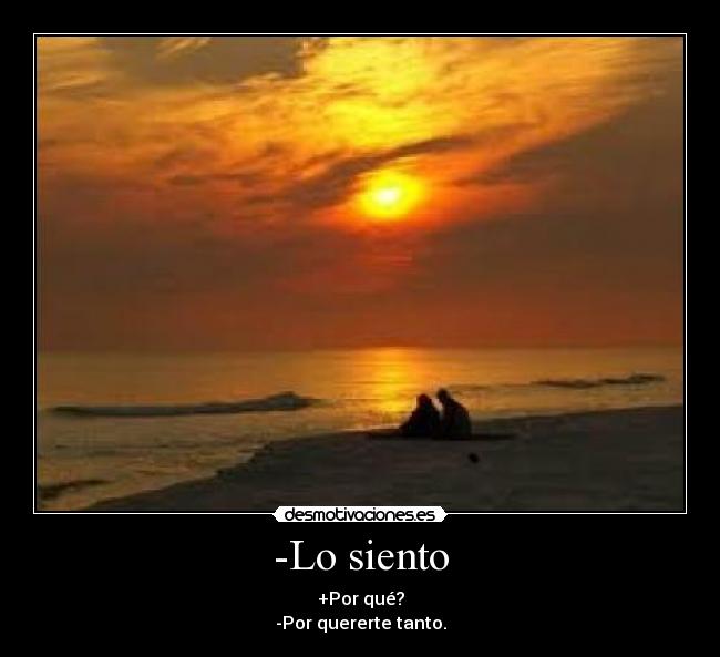 -Lo siento - 