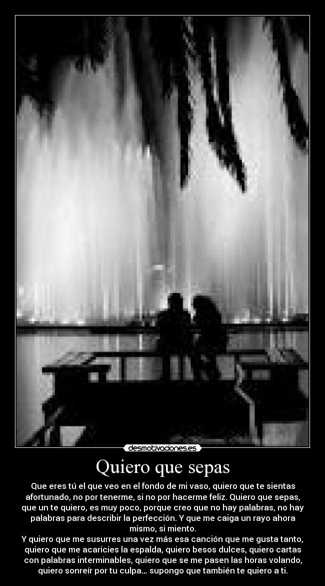 Quiero que sepas - 