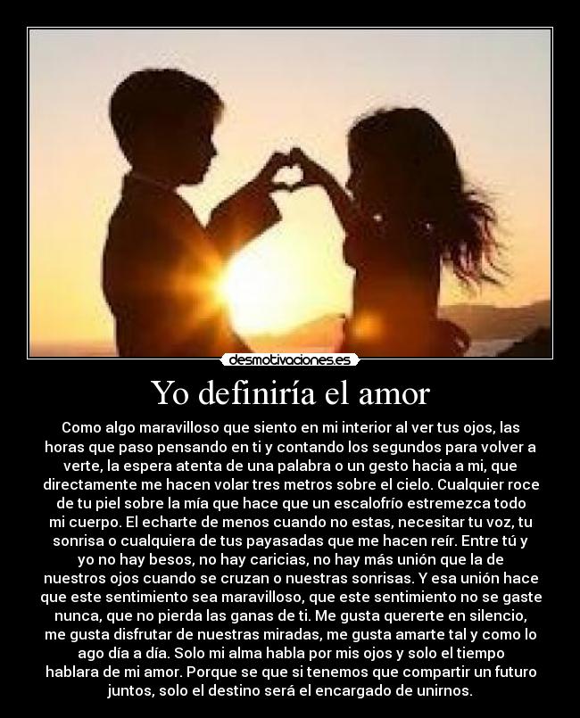 Yo definiría el amor - 