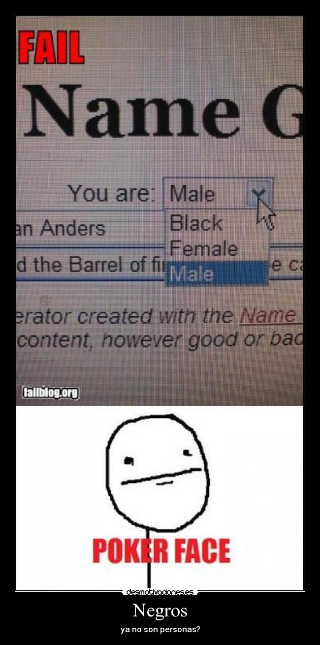 Negros - ya no son personas?