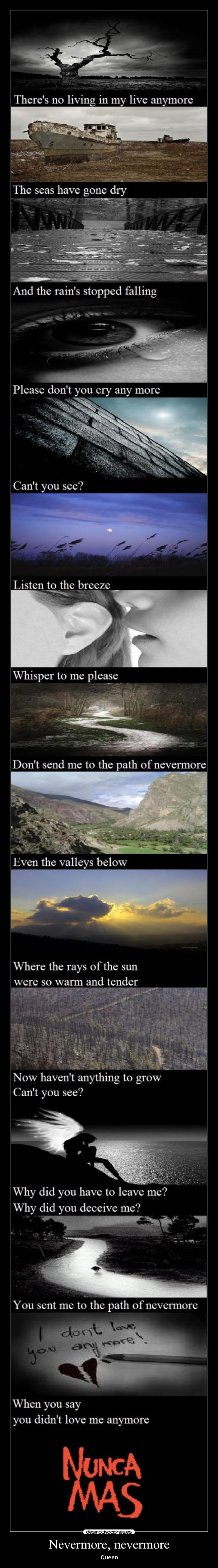 Nevermore, nevermore -