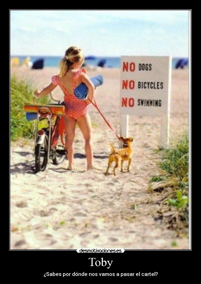 Toby - ¿Sabes por dónde nos vamos a pasar el cartel?