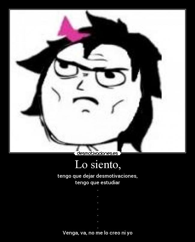 Lo siento, - 