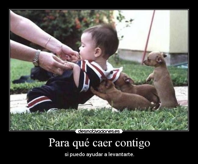 Para qué caer contigo -