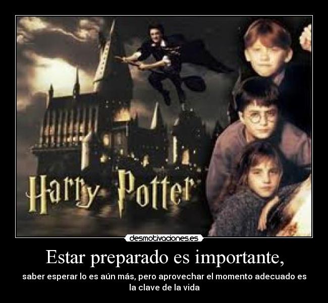 Estar preparado es importante, - saber esperar lo es aún más, pero aprovechar el momento adecuado es
la clave de la vida