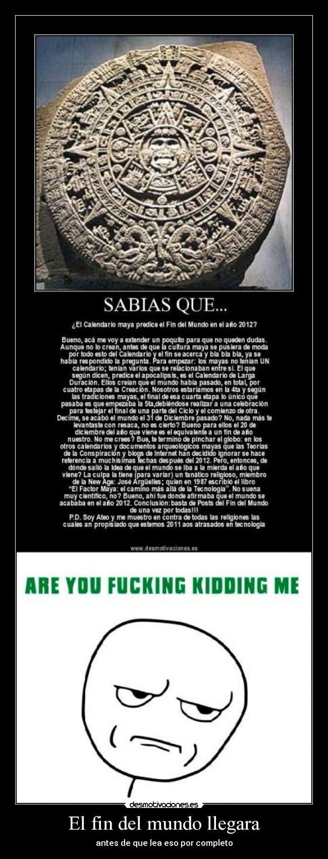 El fin del mundo llegara - 
