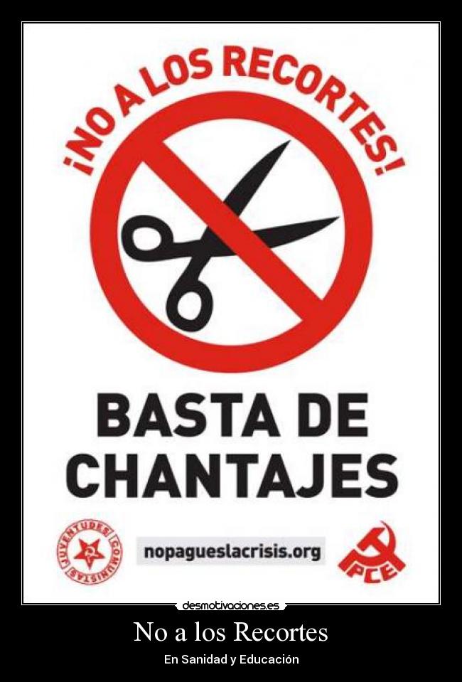 No a los Recortes - En Sanidad y Educación