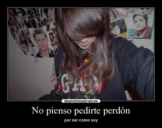 carteles pienso pedirte perdon por ser como soy desmotivaciones