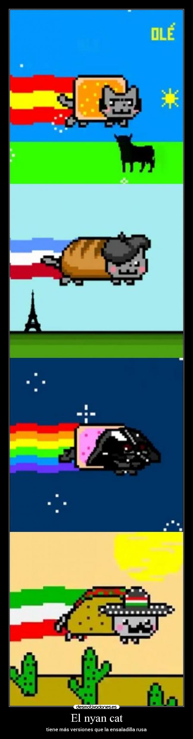 El nyan cat - tiene más versiones que la ensaladilla rusa