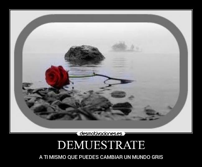 DEMUESTRATE - A TI MISMO QUE PUEDES CAMBIAR UN MUNDO GRIS