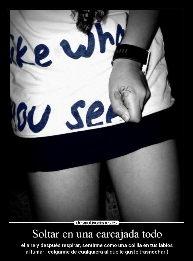 carteles colilla labios carcajada fumar respirar desmotivaciones