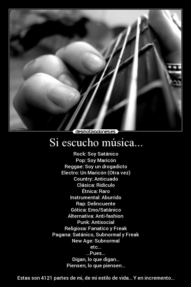 carteles musica musica estilo vida style juventud itunes rock pop reggae desmotivaciones