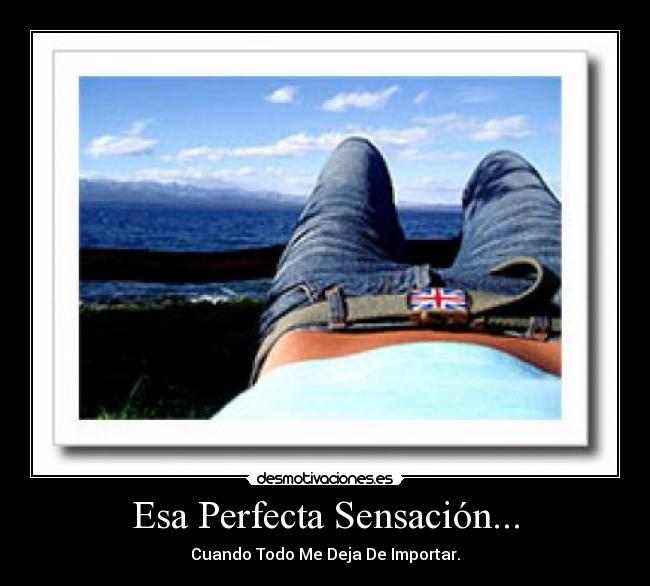 Esa Perfecta Sensación... - Cuando Todo Me Deja De Importar.