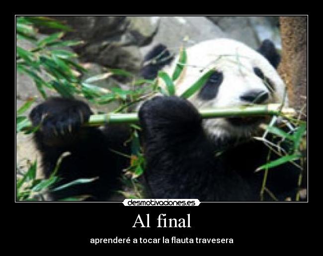 Al final - aprenderé a tocar la flauta travesera