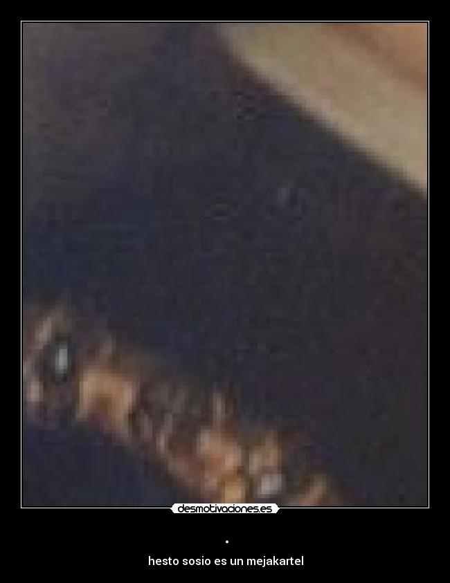 . - hesto sosio es un mejakartel