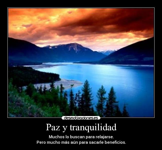 Paz y tranquilidad -