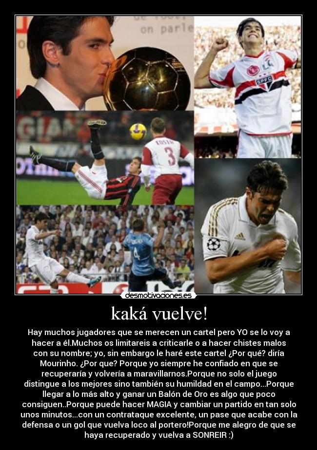 kaká vuelve! - 