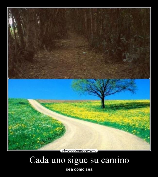 Cada uno sigue su camino - sea como sea