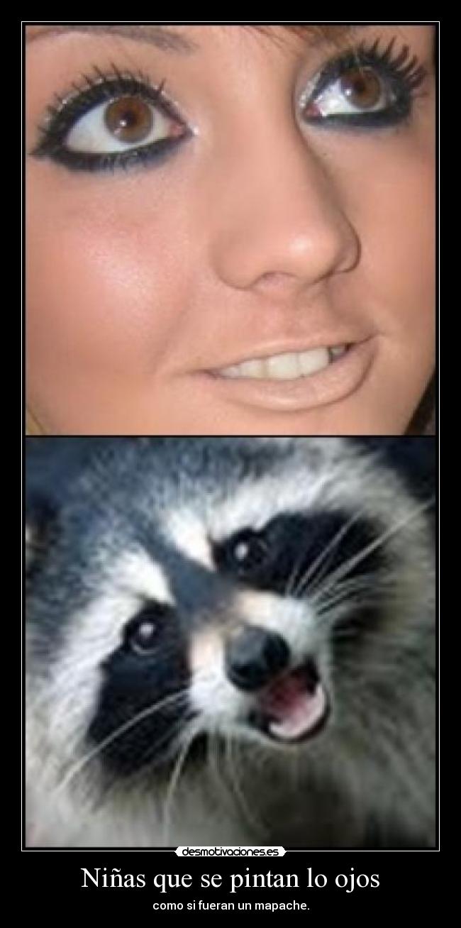 Niñas que se pintan lo ojos - 