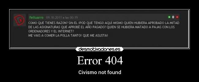 Error 404 - Civismo not found