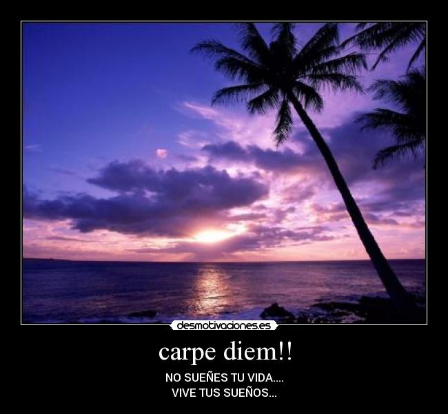 carpe diem!! - NO SUEÑES TU VIDA....
VIVE TUS SUEÑOS...