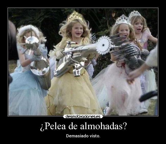 ¿Pelea de almohadas? -