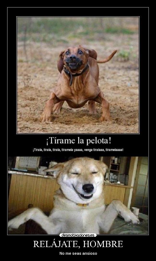 RELÁJATE, HOMBRE - No me seas ansioso