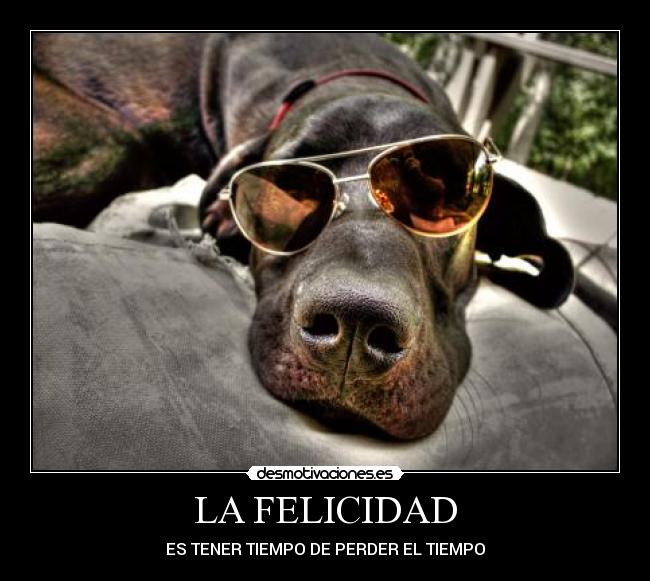LA FELICIDAD - ES TENER TIEMPO DE PERDER EL TIEMPO
